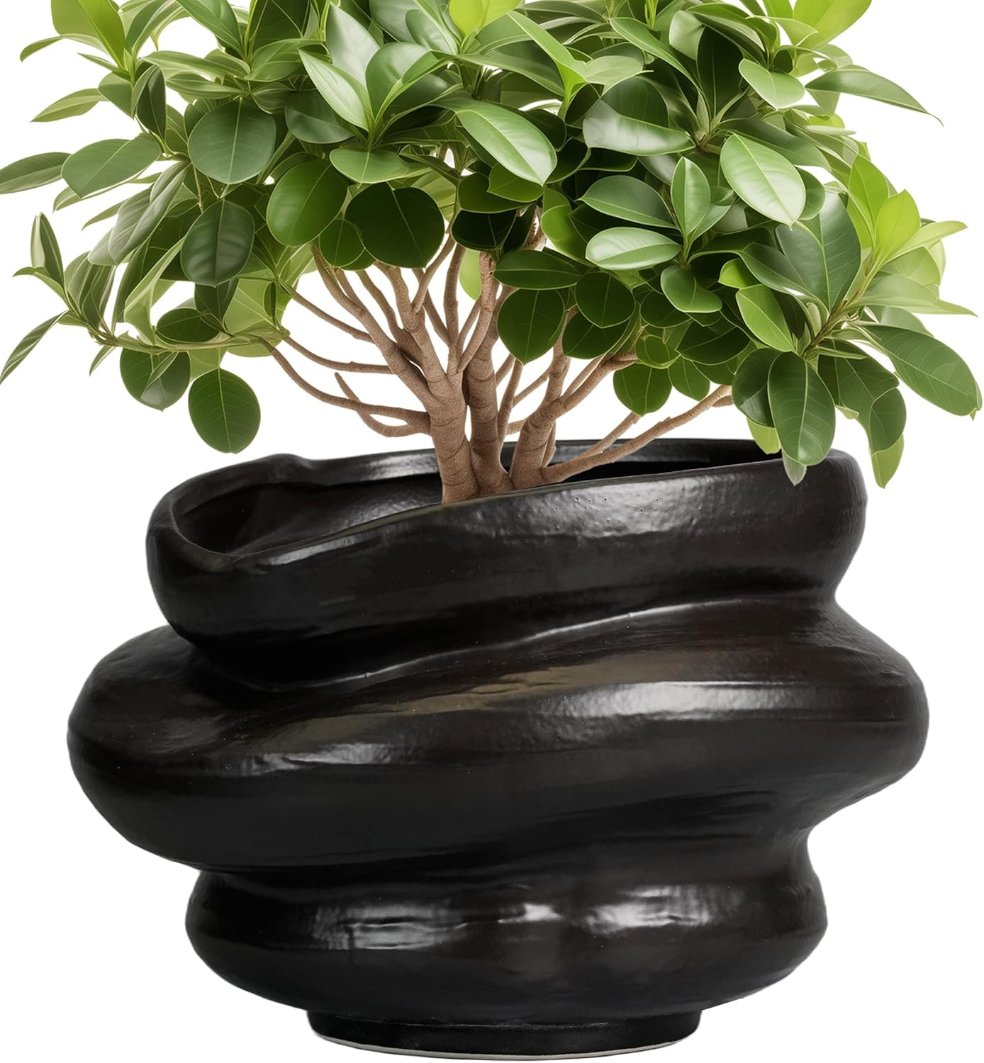 Ceramic Pots for Plants 11 Inch - Stylish Indoor Outdoor Planter