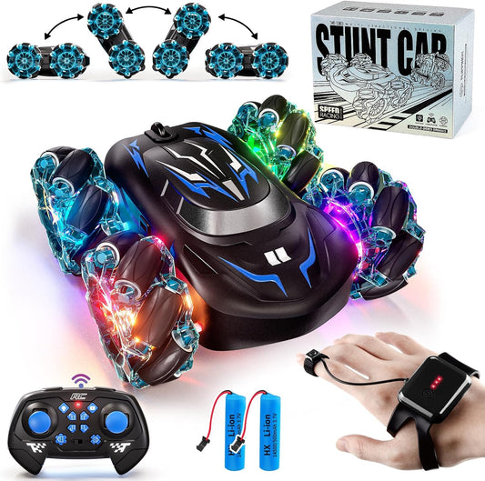 360Flips Gesture Sensor RC Stunt Car - Lights, Music, Fun!