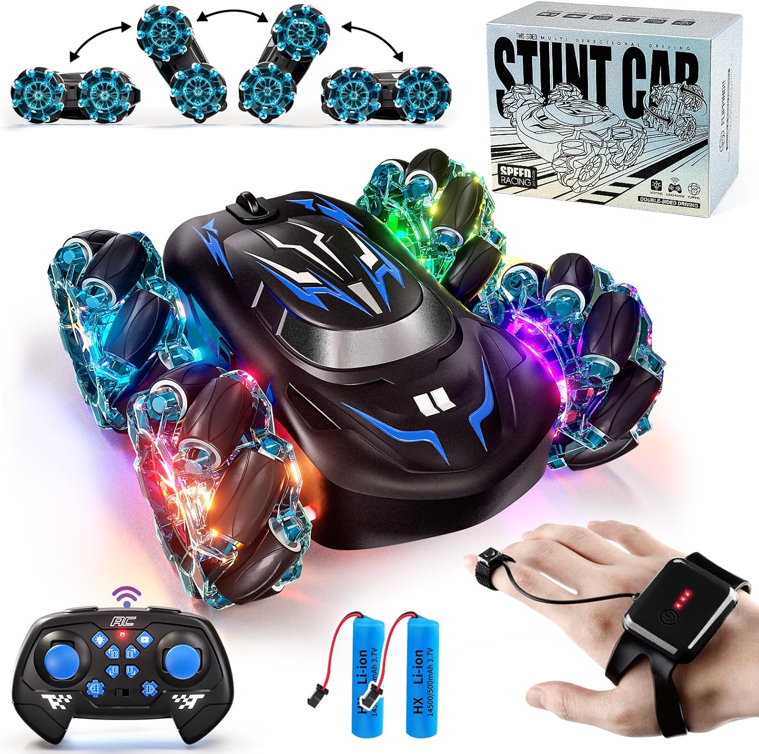 360 Stunt RC Car for Boys - Gesture & Music Fun!