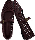 CUSHIONAIRE Weston Womens Hand Woven Ballet Flats - Cushioned Mary