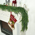 9 Ft Christmas Cedar Garland for Staircase Railing Decor