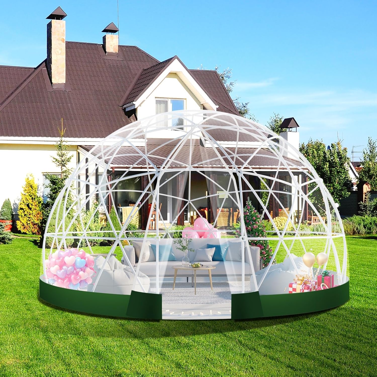 Ultra-Durable Transparent Dome Tent for 2-4 People by Jinrrenyi