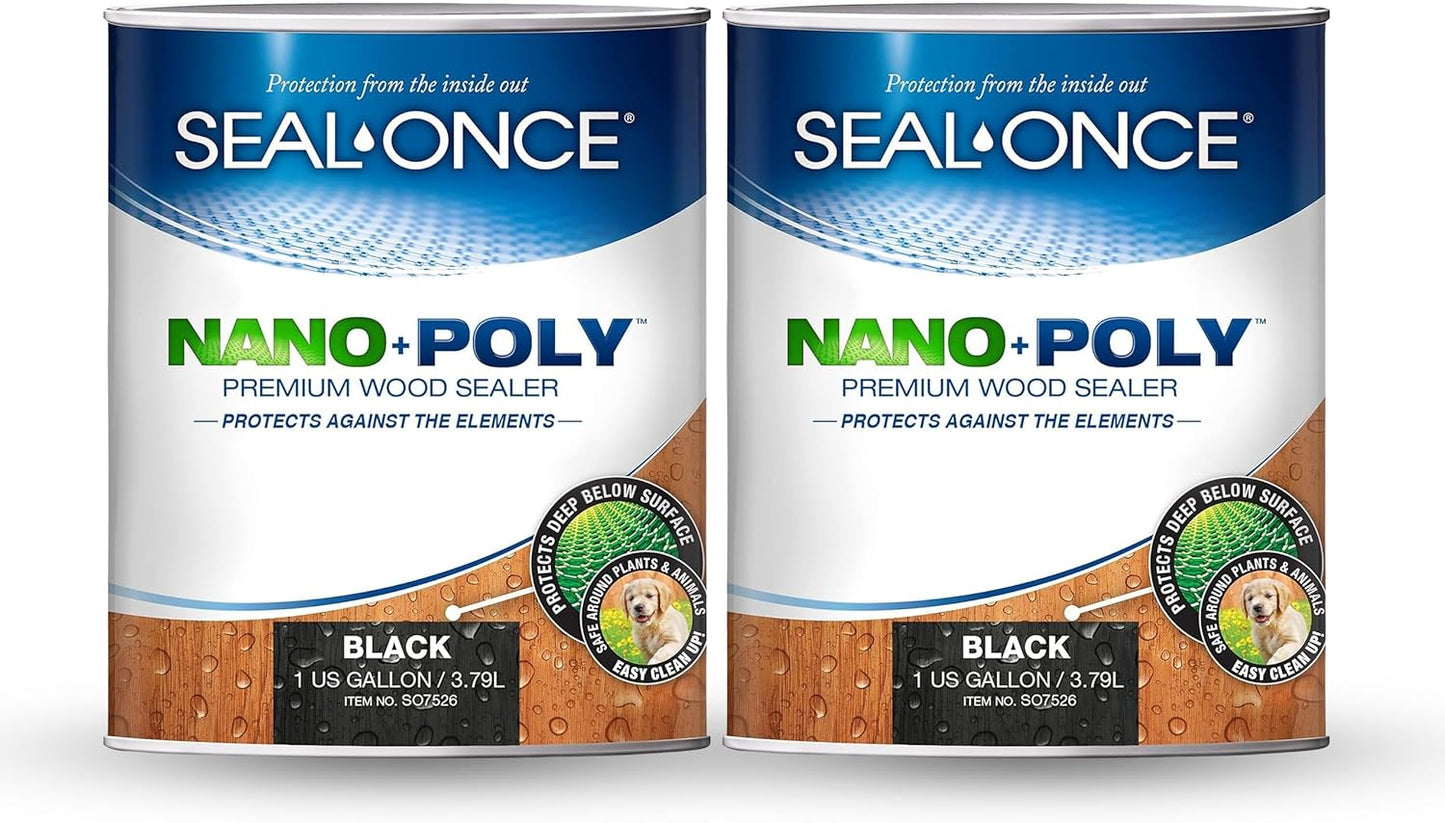 Seal-Once Nano+Poly Wood Sealer - Premium Waterproof Protection