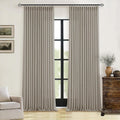 Burlywood Birch Linen Pinch Pleated Curtains 120 in Long - Thick