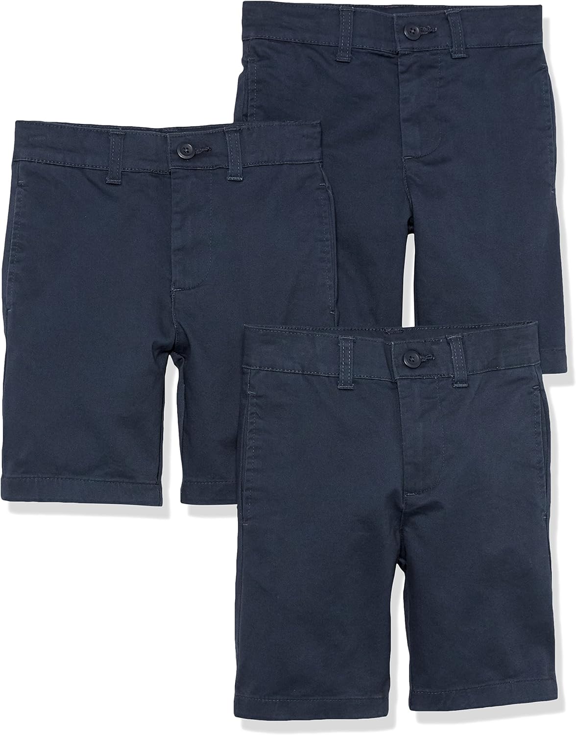 Boys and Toddlers' Uniform Woven Flat-Front Shorts Pack of 3