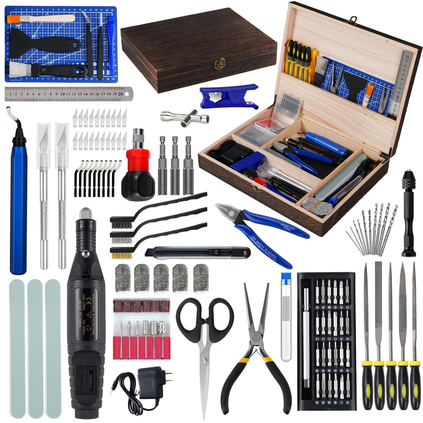 3D Printing Tool Kits for 3D Printer with Wooden Toolbox