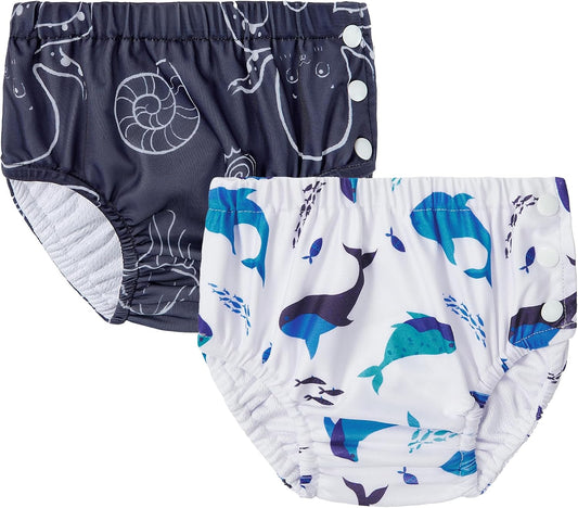Durio Reusable Swim Diapers - Marine Life Fun!