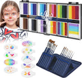 Professional Face Painting Kit for Kids - Rainbow Cake Set for Parties