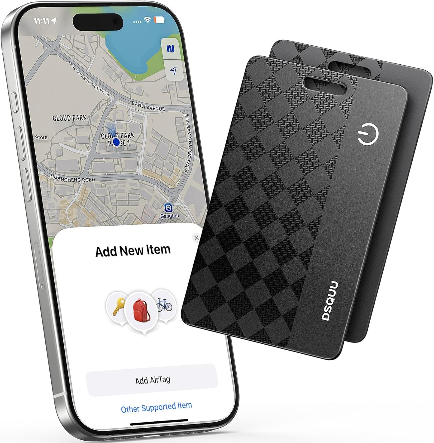 Ultra-Thin Wallet Tracker Card for iOS with Bluetooth & Waterproof