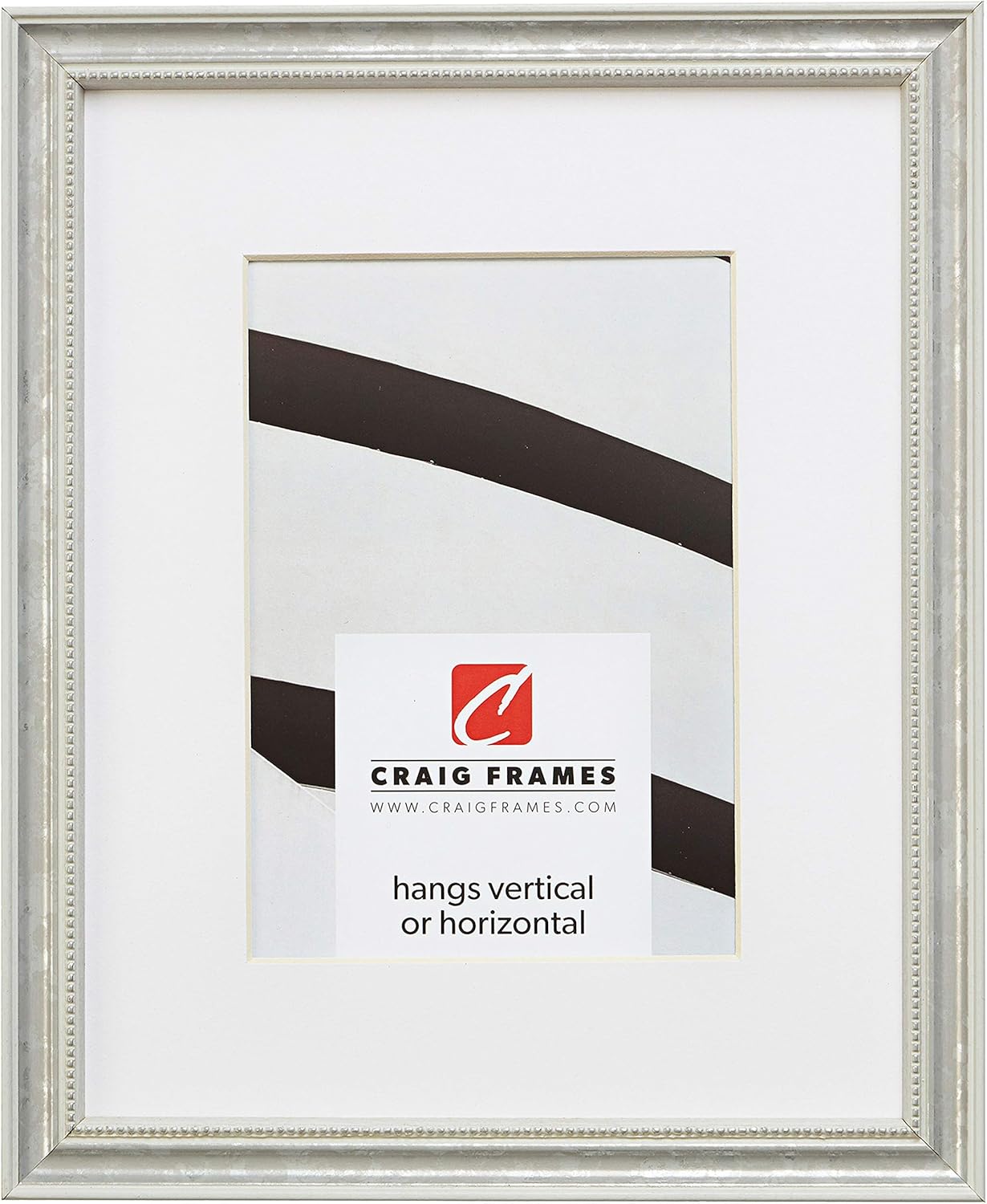 Ornate White and Silver Picture Frame for 12 x 18 Photos