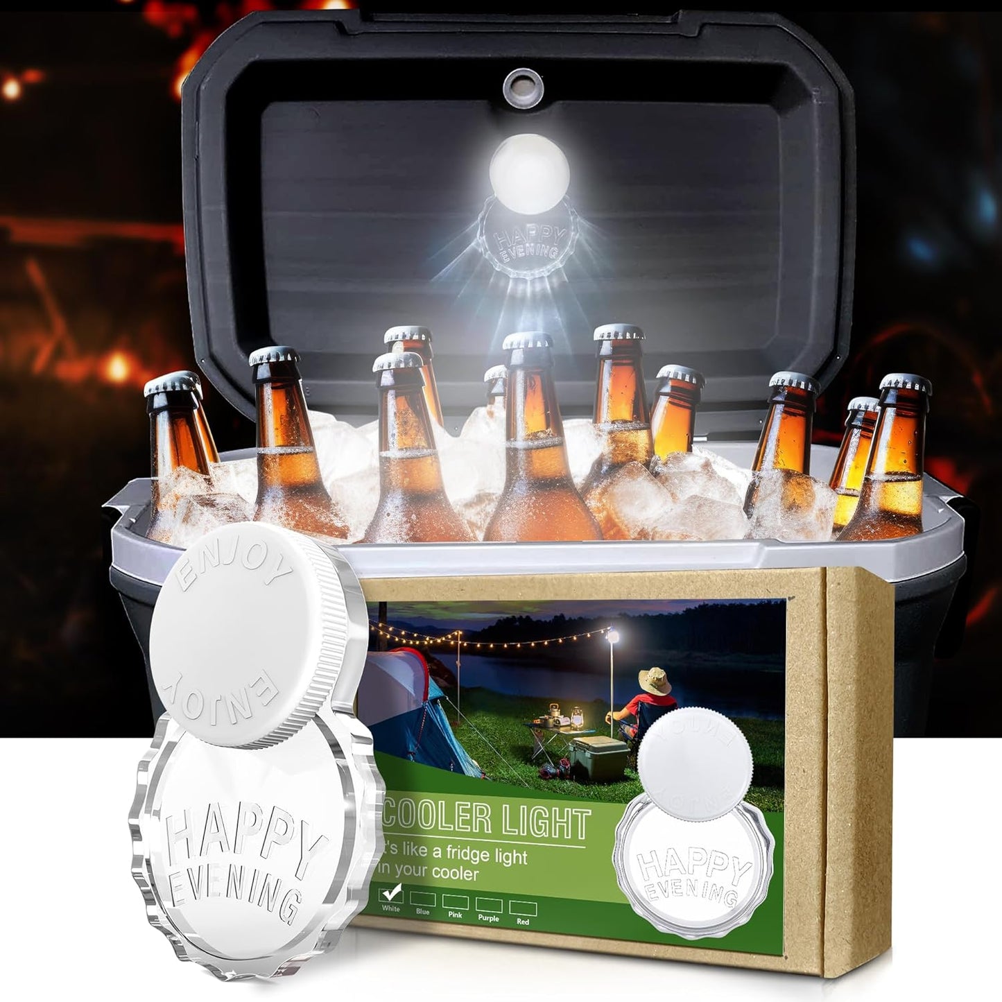 Auto Shut Off Cooler Light - Bright Illumination