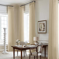 Pinch Pleated Linen Sheer Curtains 108 Inches Long for Living Room
