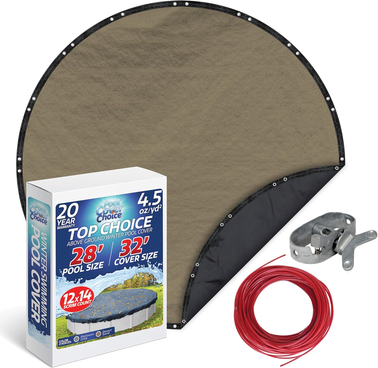 Winter Swimming Pool Cover for 28 ft Aboveground Round Pools