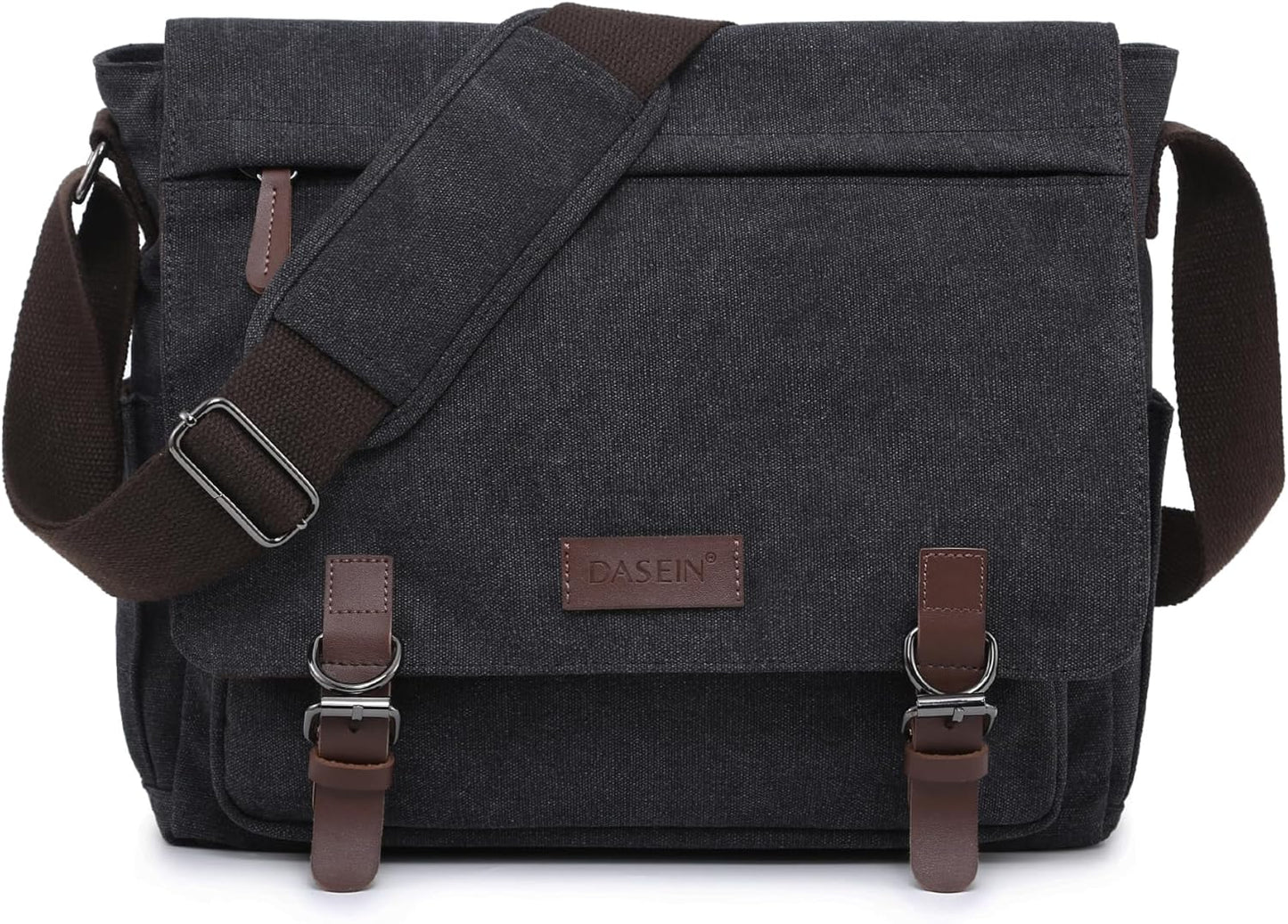 Large Vintage Canvas Messenger Shoulder Bag for 15in Laptop