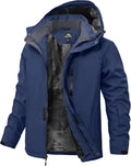Mens Winter Snow Jacket Waterproof Ski Jackets - Insulated Hooded Coat