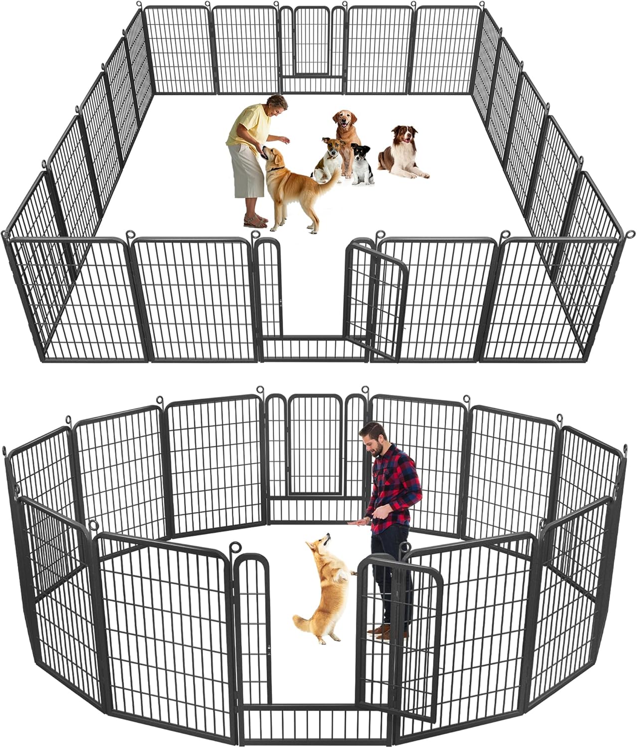 40 Inch Dog Playpen for Indoor and Outdoor Use - Safe & Durable