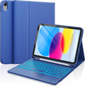 CHESONA iPad 11th/10th Gen Case with Backlit Keyboard - Trackpad