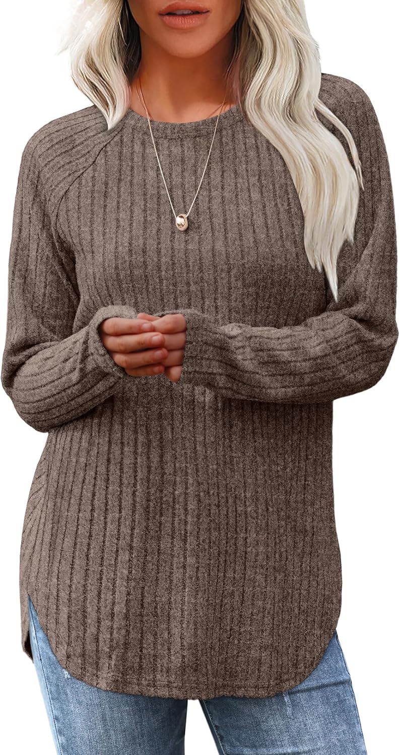 Saloogoe Women's Cozy Crewneck Sweater