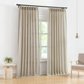 Vision Home Sand Pinch Pleated Semi Sheer Curtains 84 in - Light