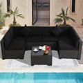 KIGOTY Patio Furniture Set 7-Piece Modular Outdoor Sectional Sofa