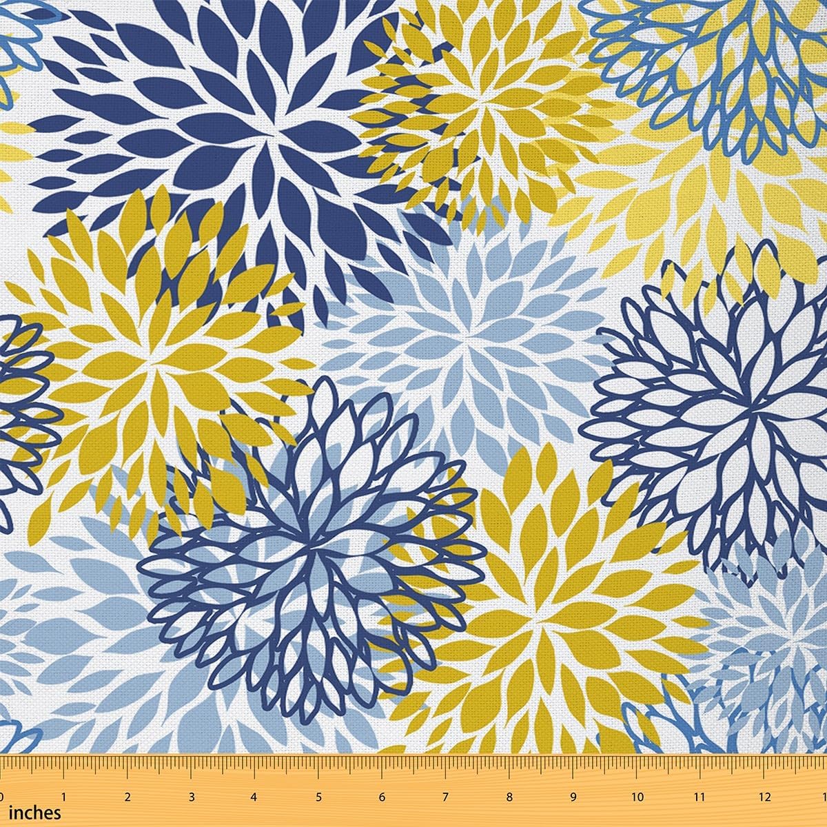 Flower Fabric by The Yard for Bohemian Style Upholstery