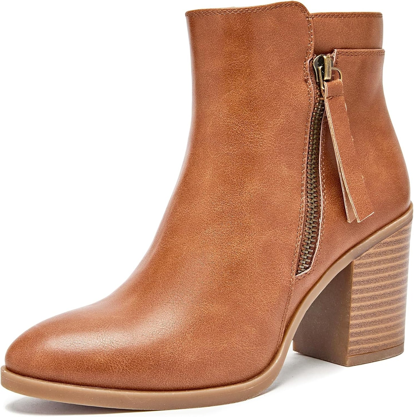 Women's Ankle Boots Low Chunky Heeled Booties for Fall