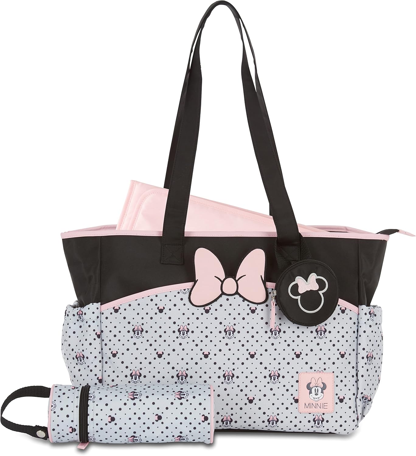 Disney Diaper Tote Bag with Changing Pad, Mickey Mouse Print