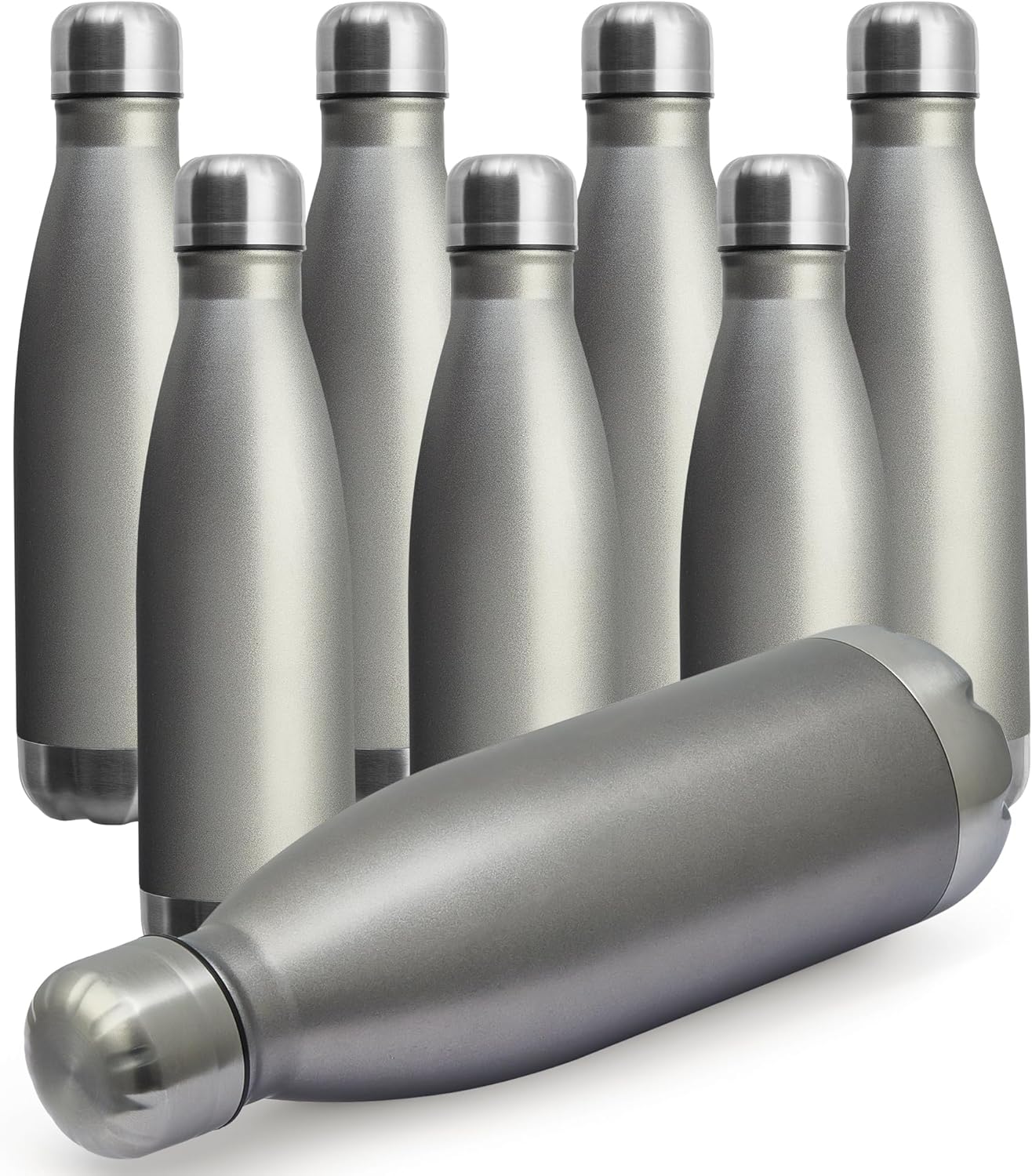 MEWAY 17oz Sport Water Bottle 8 Pack for Hot & Cold Drinks