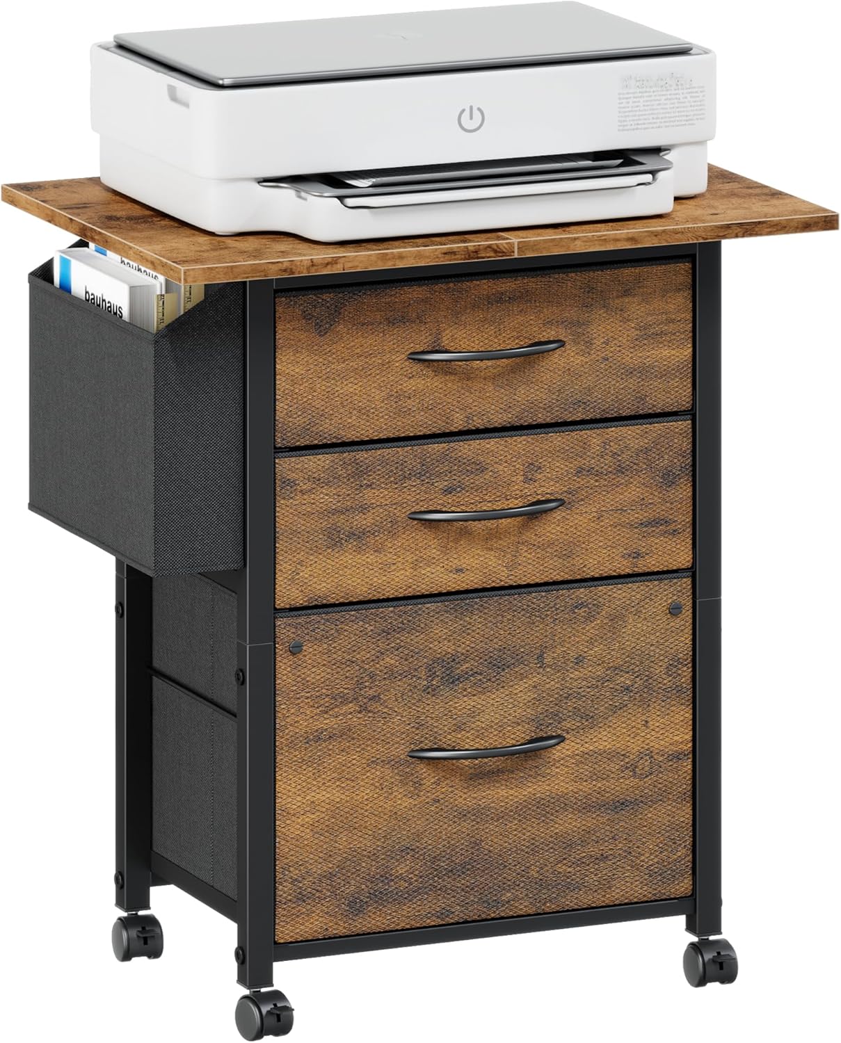 3 Drawer Mobile File Cabinet with Extended Shelf - Organize Efficiently!