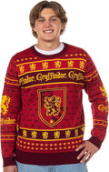 Harry Potter Sweater Men's Hogwarts House Crests - Cozy Crewneck