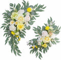 Faux Flowers Wedding Welcome Signs Floral (Pack of 2) - Lifelike