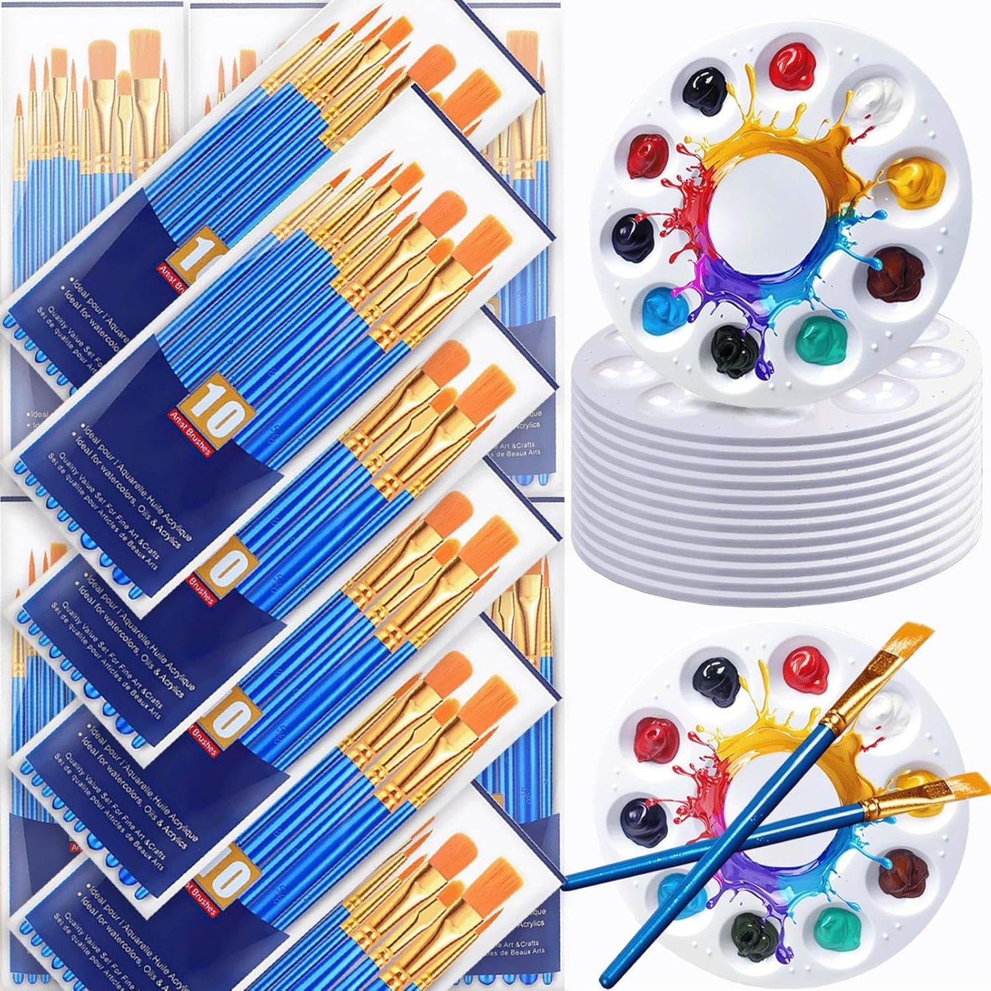 264PCS Paint Brushes and Palettes Set for All Artists