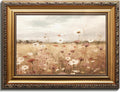 Vintage Gold Framed Wall Art 12x16in - Antique Spring Floral Meadow