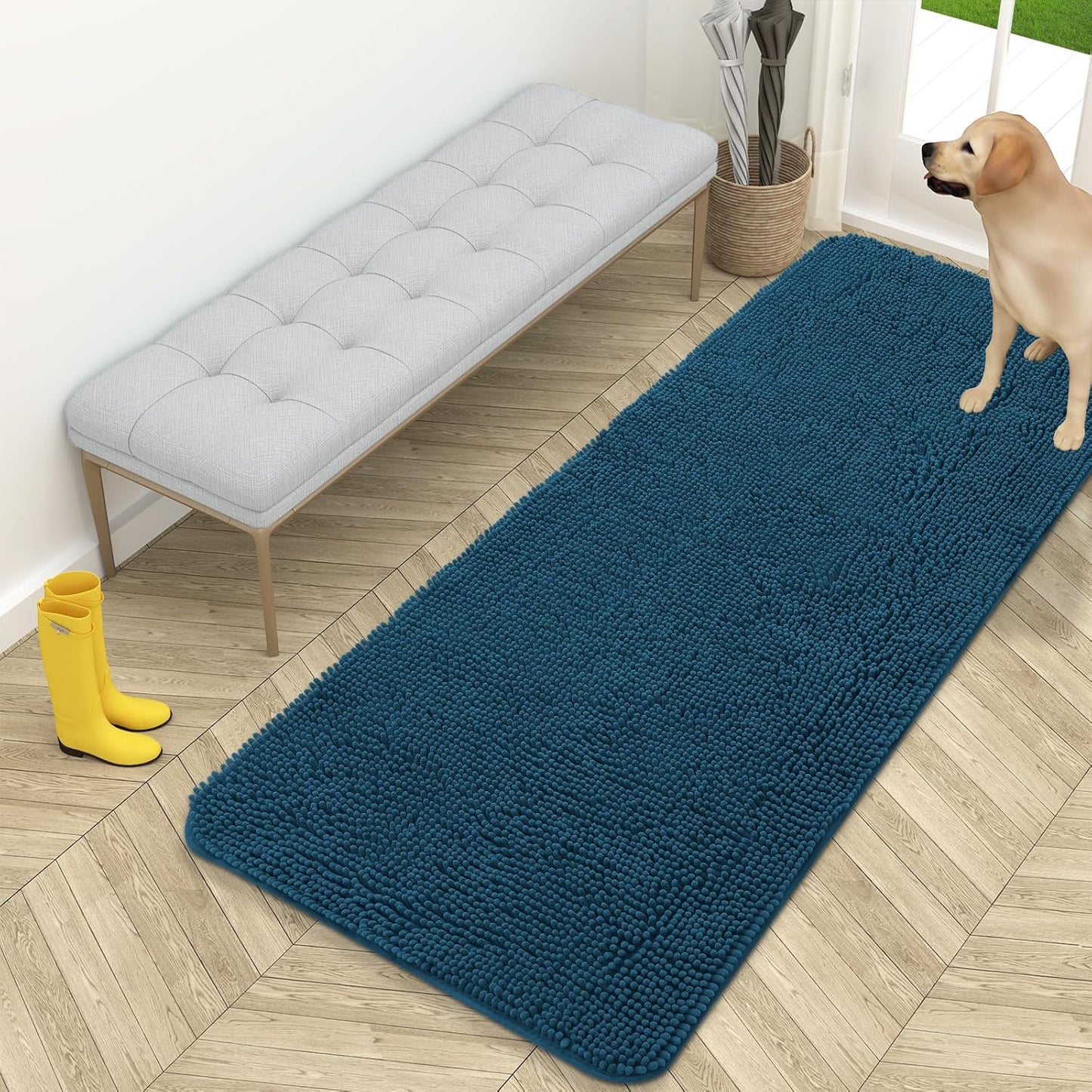 OLANLY Dog Door Mat for Muddy Paws - Absorbent & Soft