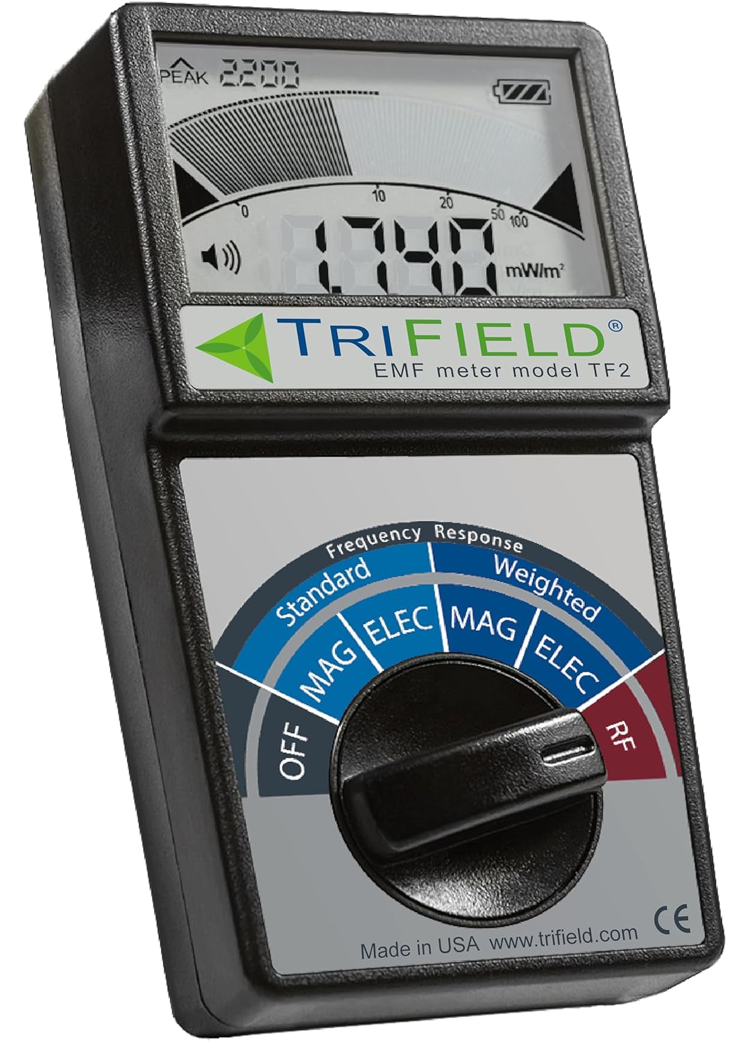 EMF Meter Model TF2 - Best Handheld EMF Detector for Safety