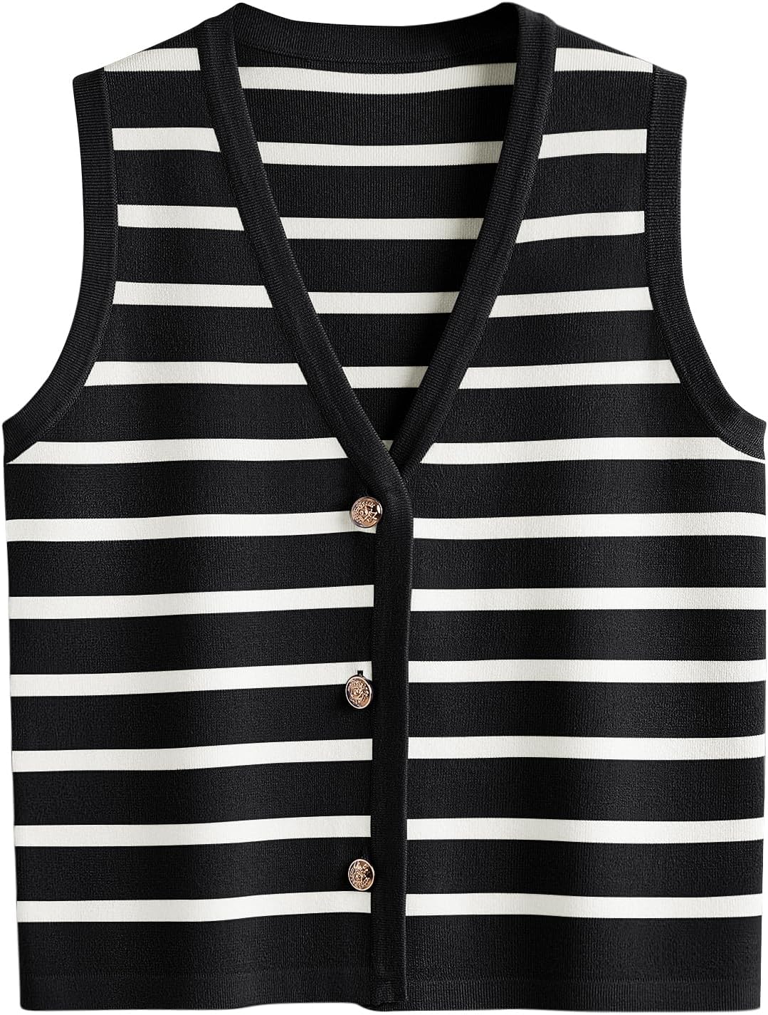 LILLUSORY Vest Tops for Women - Stylish Striped Sweaters