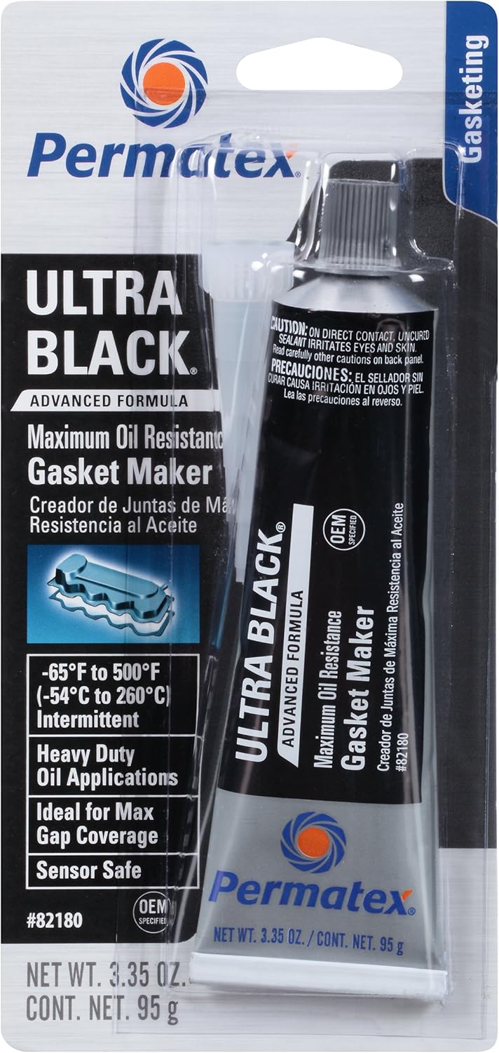 Permatex Ultra Black RTV Silicone Gasket Maker for Oil Resistance