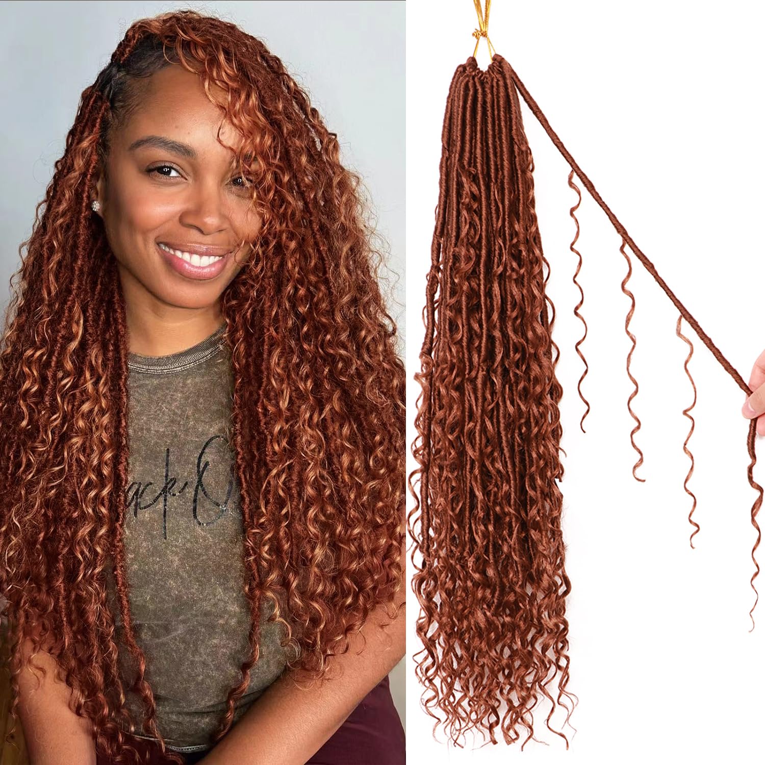 Goddess Faux Locs Crochet Hair - 24 Inch Boho Soft Locs