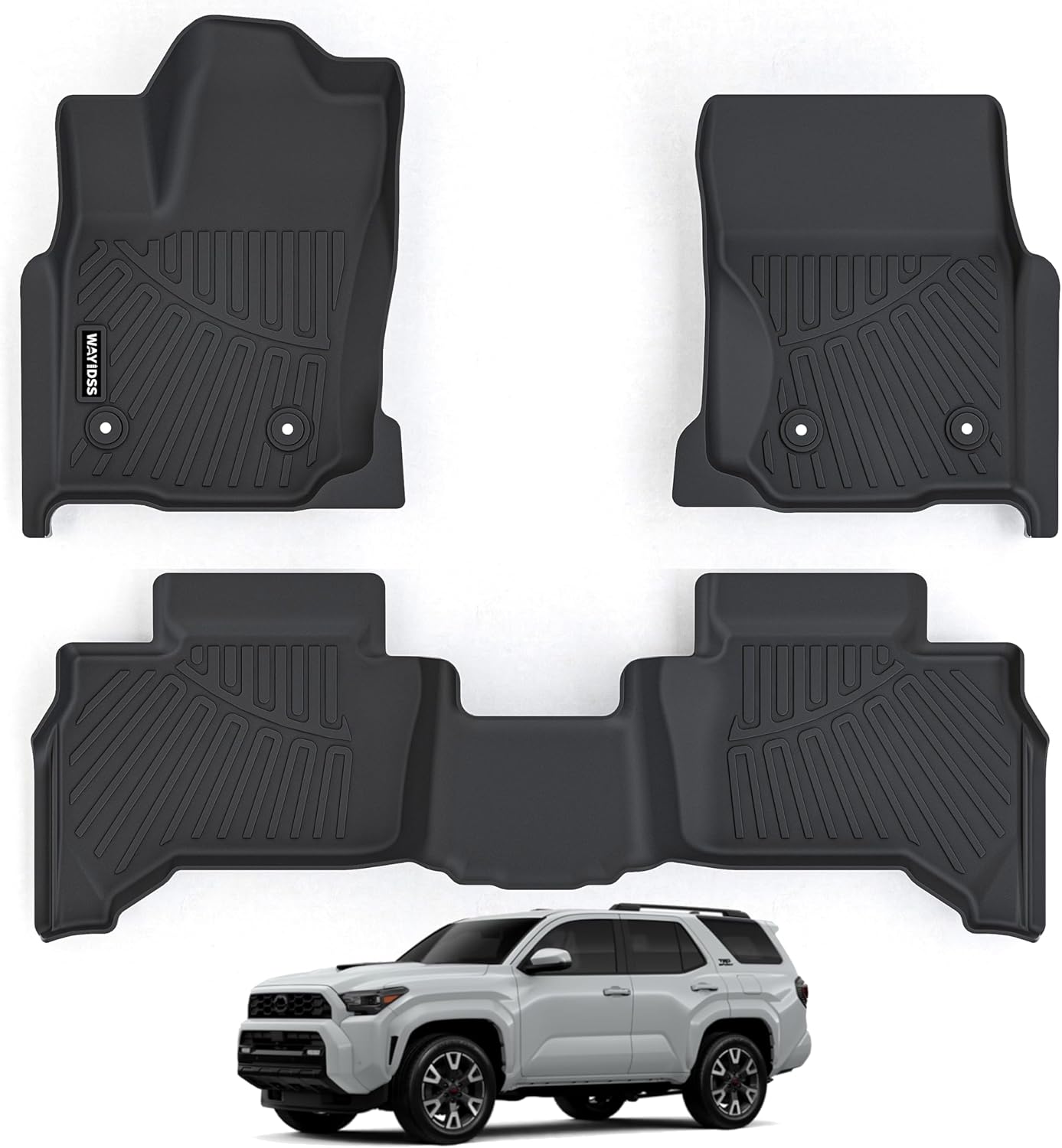 Custom Fit All Weather Floor Mats for 2025 Toyota 4Runner Gas