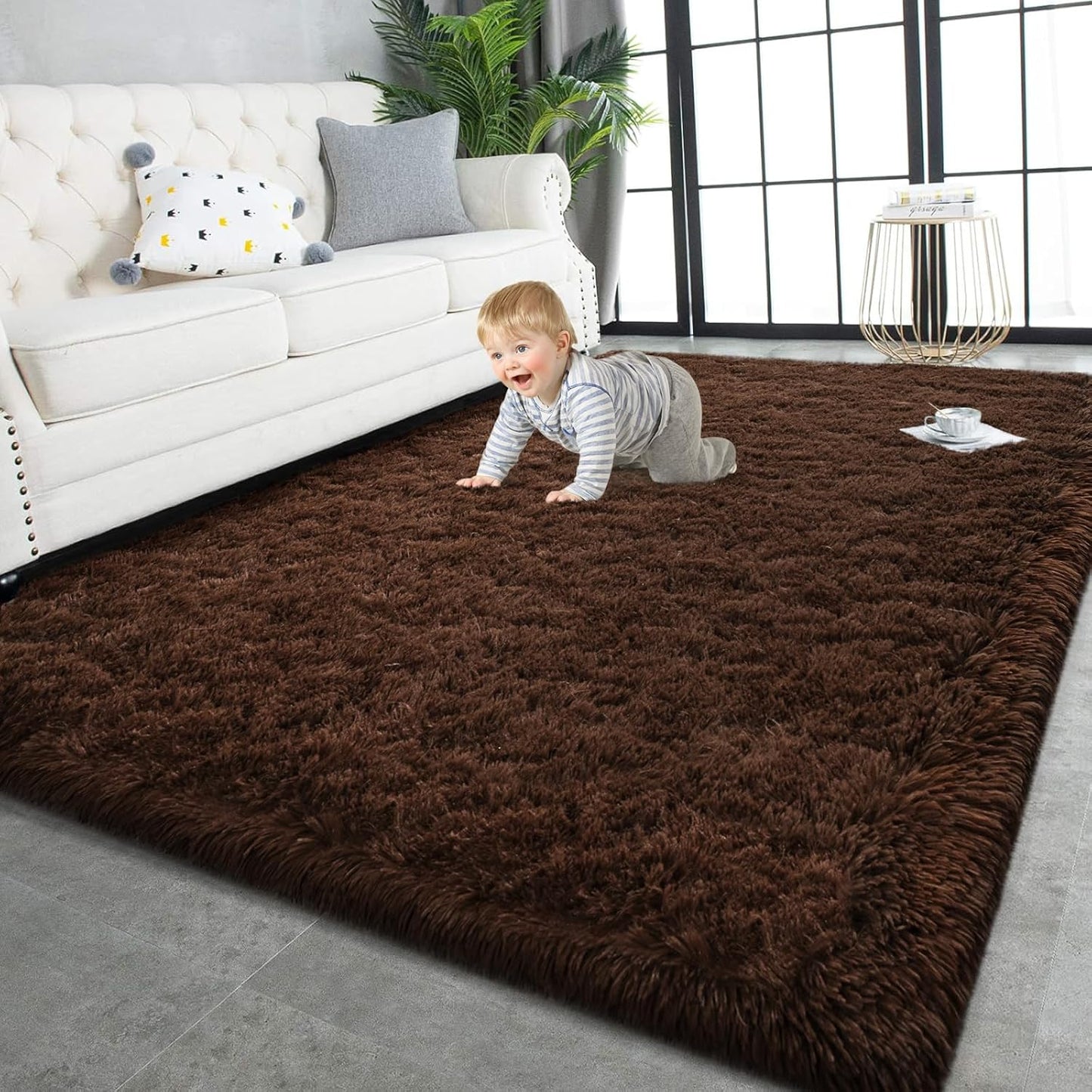 Super Soft Shaggy Rugs for Living Room and Bedroom Decor