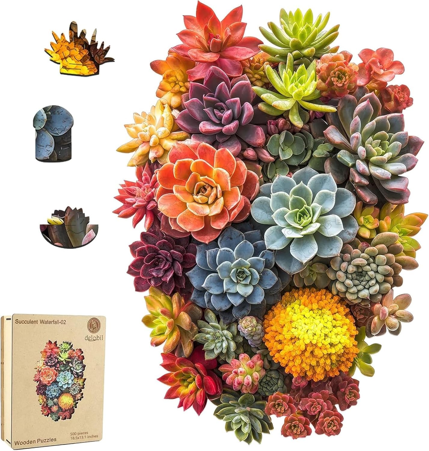 Unique Wooden Puzzles for Adults and Kids - 500 Pieces Jigsaw