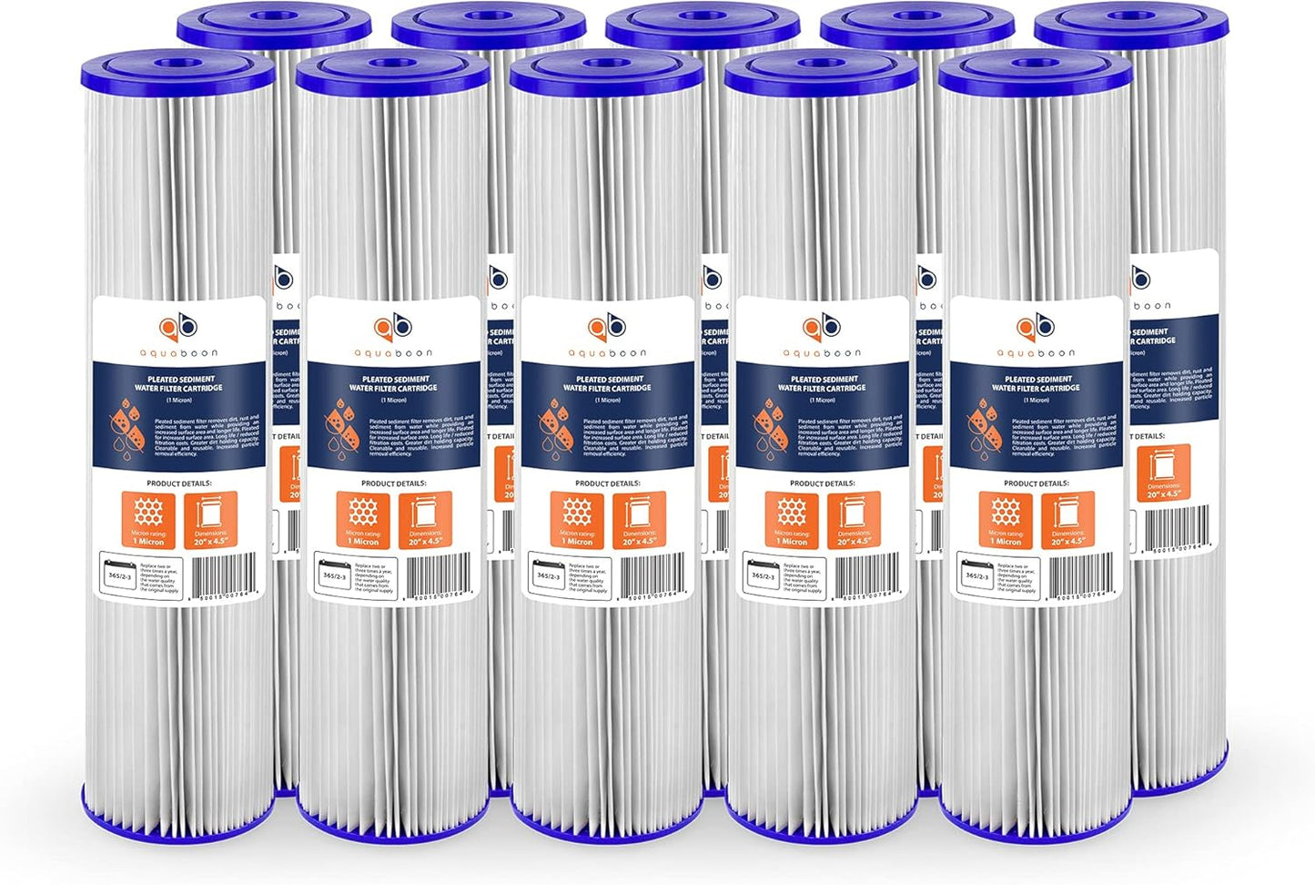 1 Micron Whole House Pleated Sediment Water Filter Cartridge