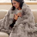 Bedsure GentleSoft Fluffy Faux Fur Blanket Twin Size - Cozy Cloud