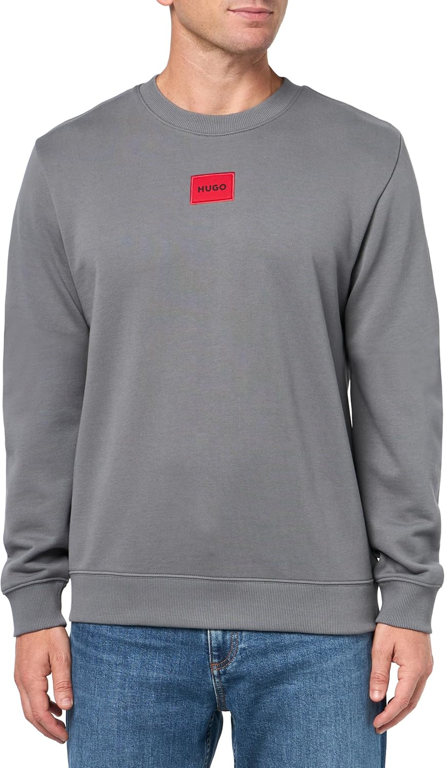 HUGO Men's Regular Fit Square Logo Jersey Sweatshirt Review