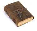 Vintage Leather Journal with Deckle Edge Paper - Handcrafted Notebook