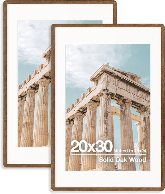 20x30 Poster Frame in Solid Oak Wood for Stylish Displays