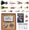 40 Premium Hand Tied Fly Fishing Flies Assortment - Ready-to-Fish Kit