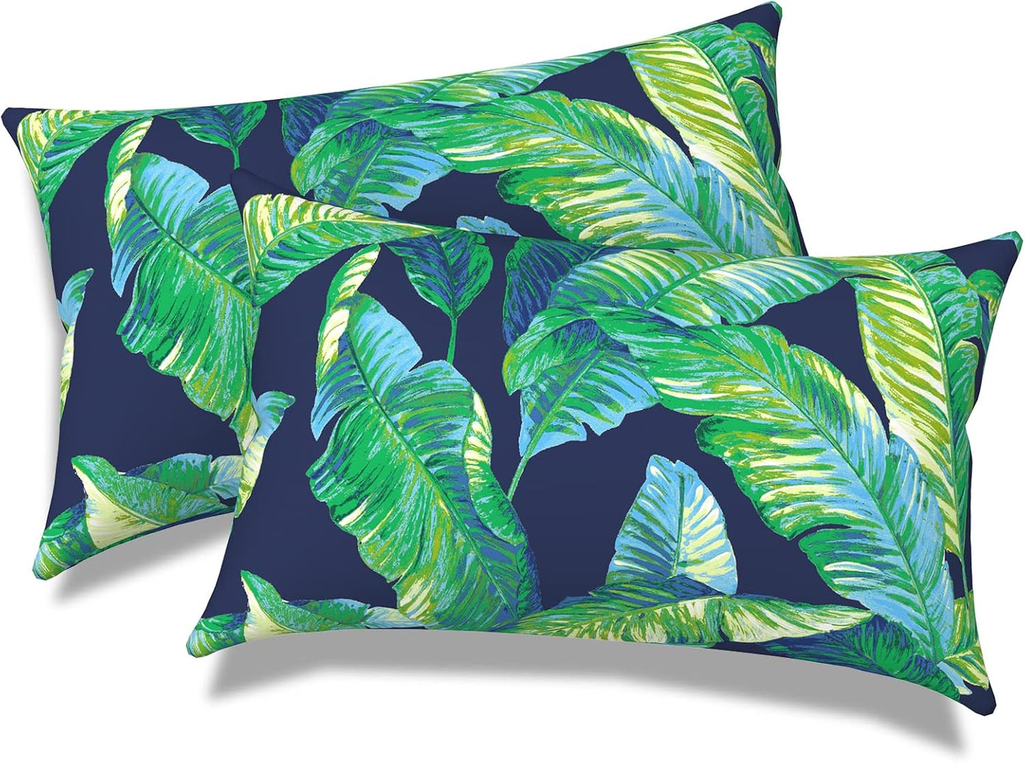 Outdoor Indoor Lumbar Pillows for Home Garden, Pack of 2