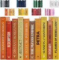 Decorative Books 10 Book Orange Set - Preassembled Hidden Storage