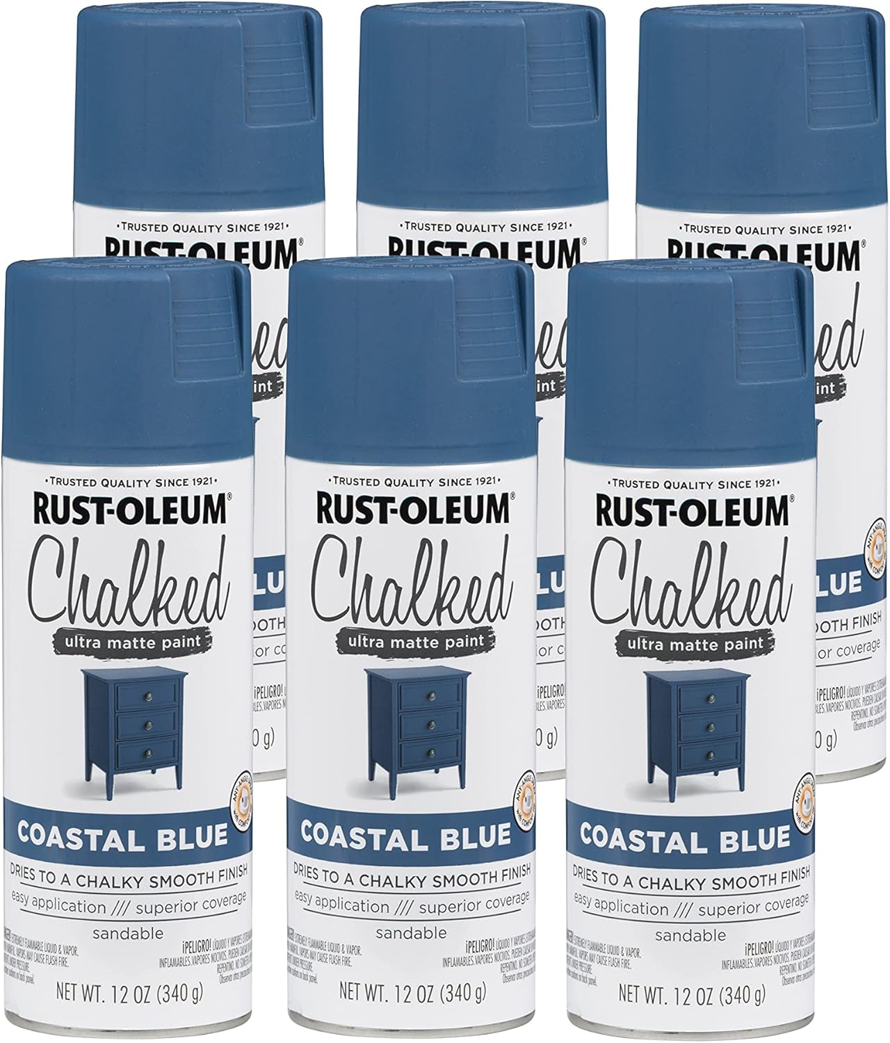Rust-Oleum Coastal Blue Chalked Spray Paint for Easy DIY Projects